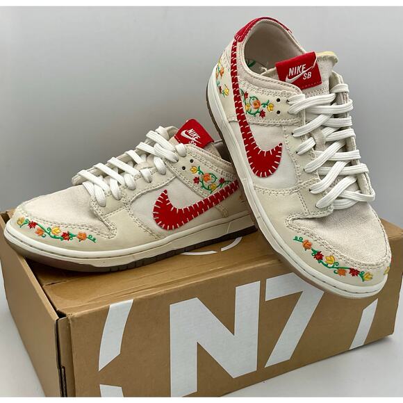 Nike SB Dunk Low Decon N7 Opti Yellow/University Red Sz 8 FD6951-700 - Picture 4 of 7